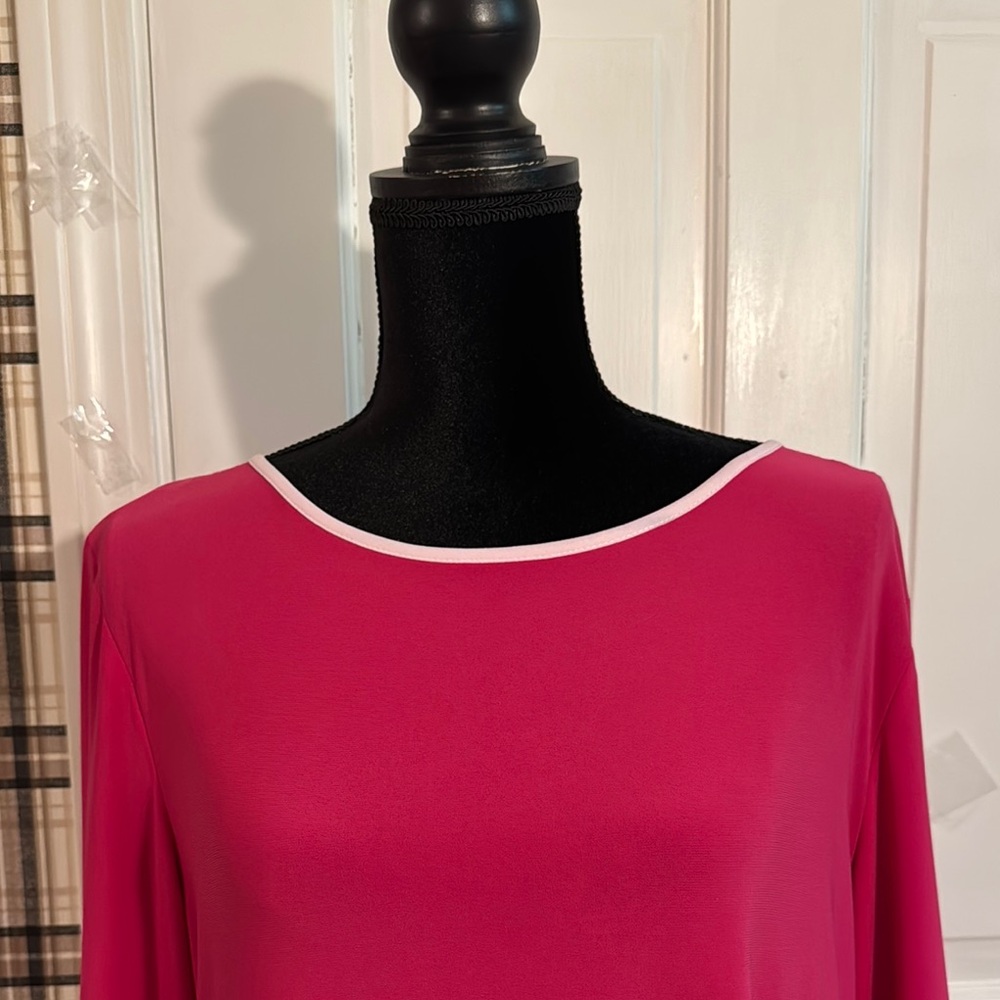 Coco Bianco Pink Asymmetrical Ruffled Blouse - Picture 6 of 8